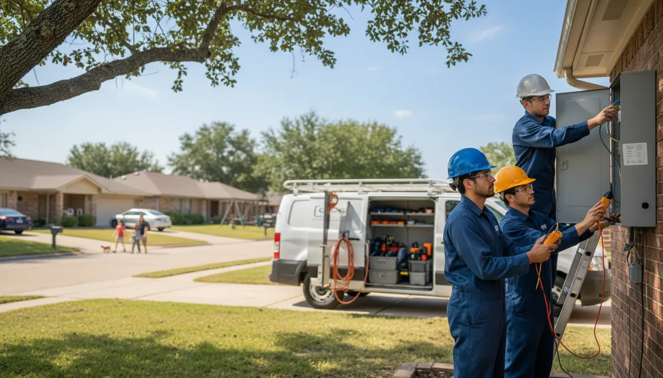 Certified electrician providing emergency electrical services in Hunter, AR